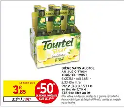 Intermarché Tourtel Bière sans alcool au jus citron Tourtel Twist offre