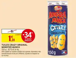 Intermarché VICO Tuiles crazy original monster munch offre
