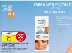 Intermarché Sérum visage solaire super uv offre