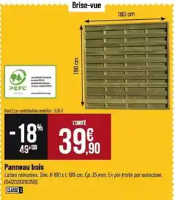 Tridôme Dim - panneau bois offre