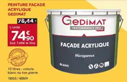 Gedimat GEDIMAT Peinture façade acrylique offre