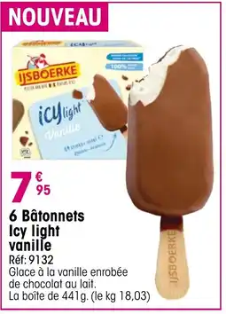Croque Gel 6 Bâtonnets Icy light vanille offre