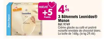 Croque Gel 3 Bâtonnets Leonidas Manon offre
