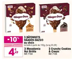 Croque Gel HAAGEN-DAZS 3 bâtonnets offre