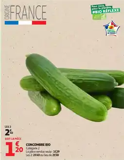 Auchan Supermarché Concombre bio offre