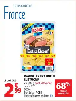 Auchan Supermarché Ravioli extra boeuf lustucru offre
