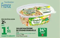 Auchan Supermarché Salade macédoine de légumes bonduelle offre