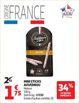 Auchan Supermarché Mini sticks auvernou offre