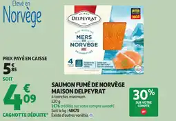 Auchan Supermarché Saumon fumé de norvège offre