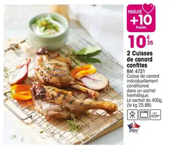 Croque Gel 2 Cuisses de canard confites offre