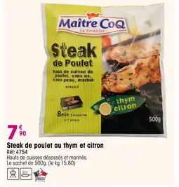 Croque Gel MAITRE COQ Steak de poulet au thym et citron offre