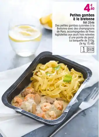 Croque Gel Petites gambas à la bretonne offre