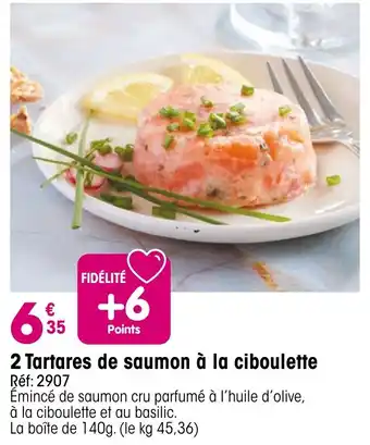 Croque Gel 2 Tartares de saumon à la ciboulette offre