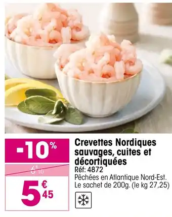 Croque Gel Crevettes Nordiques sauvages, cuites et décortiquées offre
