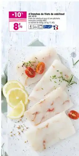 Croque Gel 4 Tranches de filets de cabillaud offre