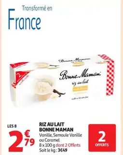 Auchan Supermarché Riz au lait bonne maman offre