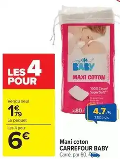 Carrefour Drive Carrefour - maxi coton offre