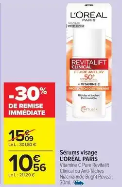 Carrefour Drive L'oréal - sérums visage offre