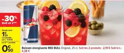 Carrefour Drive Red bull - boisson énergisante offre