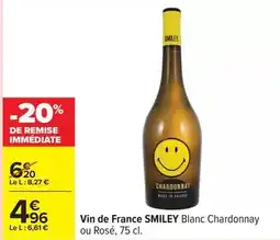 Carrefour Drive Vin de france blanc chardonnay ou rosé offre