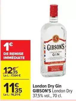 Carrefour Drive Gibson's - london dry gin london dry gin london dry gin offre