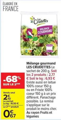 Carrefour Drive Les crudettes - mélange gourmand offre