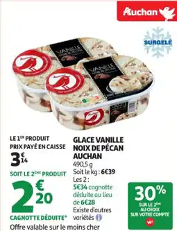 Auchan Supermarché Glace vanille noix de pécan auchan offre