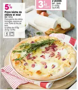 Croque Gel Pizza bûche de chèvre et miel offre