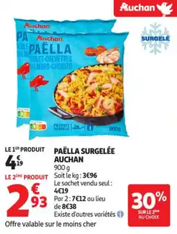 Auchan Supermarché Paella surgelee auchan offre