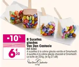 Croque Gel 8 Sucettes glacées Van Den Casteele offre