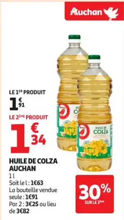Auchan Supermarché Huile de colza auchan offre