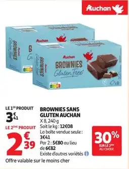 Auchan Supermarché Brownies sans gluten auchan offre