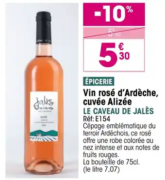 Croque Gel LE CAVEAU DE JALÈS Vin rosé d'Ardèche, cuvée Alizée offre