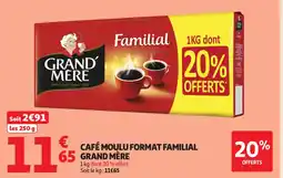 Auchan Supermarché Café moulu format familial grand mere offre
