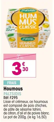 Croque Gel PALTSIDIS Houmous offre