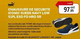 DomPro PUMA Chaussure de securite iconic suede navy low s1pl esd fo hro sr offre