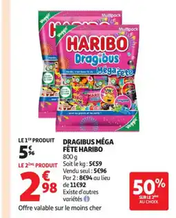 Auchan Supermarché Dragibus mega fete haribo offre