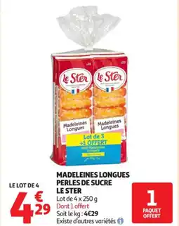 Auchan Supermarché Madeleines longues perles de sucre le ster offre