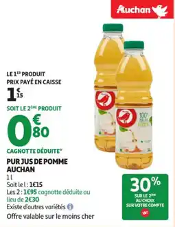 Auchan Supermarché Pur jus de pomme auchan offre