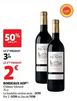 Auchan Supermarché BORDEAUX AOP Château Talmont offre