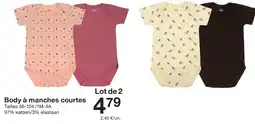 Zeeman Body à manches courtes offre