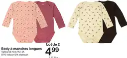 Zeeman Body à manches longues offre