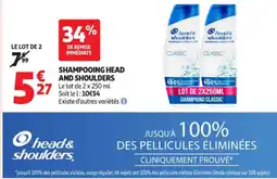 Auchan Supermarché Shampooing head and shoulders offre