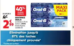 Auchan Supermarché Dentifrice Oral-B offre