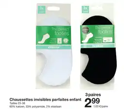 Zeeman Chaussettes invisibles parfaites enfant offre