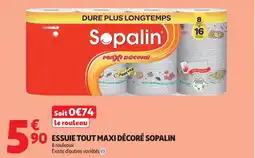 Auchan Supermarché Essuie tout maxi décoré sopalin offre