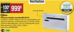 Bricorama QLIMA Climatiseur monobloc réversible WDH 229 PTC offre