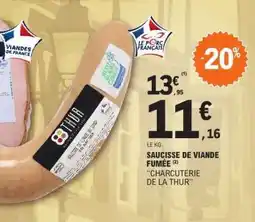 E.Leclerc Saucisse de viande fumée offre