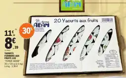 E.Leclerc YAOURTS FERMIERS AUX FRUITS X20 FERME ADAM offre