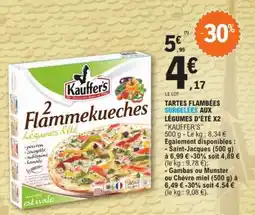E.Leclerc TARTES FLAMBÉES SURGELÉES AUX LÉGUMES D'ÉTÉ X2 offre